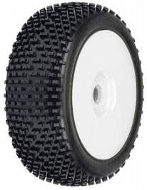 Buggy Opony 2szt. Kompletne koła białe 1:8