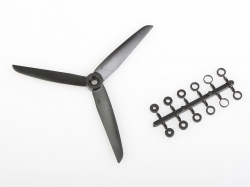 Śmigło GWS EP 7x3.5 czarne 3-łopatkowe (lewoskrętne)