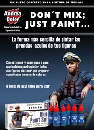 Zestaw farb Andrea ACS-005 – zestaw farb niebieskich (6× 17 ml)