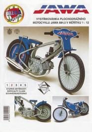 1:12 Jawa 884.5 - speedway special - wycinanka