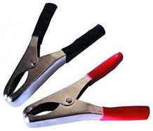 Izolowany zacisk krokodylkowy 75mm - czarny (1szt.)