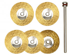 Szczotki okrągłe mosiężne (5szt.)
