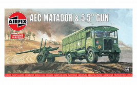 1:76 AEC Matador z działem 5,5" (klasyczny zestaw wojskowy VINTAGE)