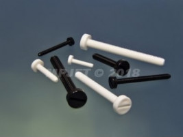 Śruba poliamidowa M6×40 z rowkiem zamkniętym, czarna (10 szt.)