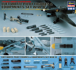 1:48 Luftwaffe Pilot Figures and Equipment Set II Wojna Światowa