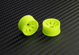 PN Racing Mini-Z 2WD Machine Cut BBS Koło tylne R14 żółte (2 szt.)