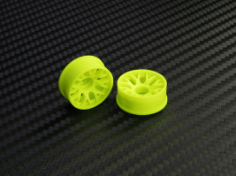 PN Racing Mini-Z 2WD Machine Cut BBS Przednie koło F1 (żółte)