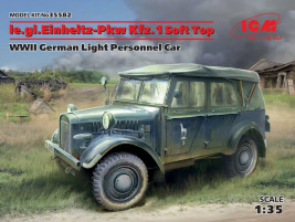 1:35 le.gl.Einheitz-Pkw Kfz.1 Soft Top Niemiecki lekki samochód personelu z II wojny światowej