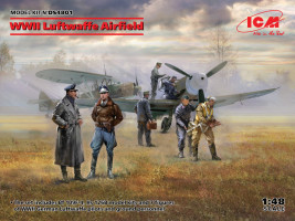 1:48 Luftwaffe II wojna światowa lotnisko (2 zestawy i 7 figurek)