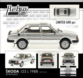 1:43 Škoda 125 L (1988), wersja eksportowa – srebrna