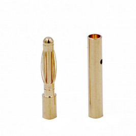 Złącze 2mm, pozłacane (1 para)